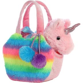 Aurora® Fashionable Fancy Pals™ Rainbow Unicorn™ Stuffed Animal - On-The-go Companions - Stylish Accessories - Multicolor 7 Inches