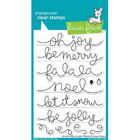 Lawn Fawn Clear Stamp Winter Big Scripty Words