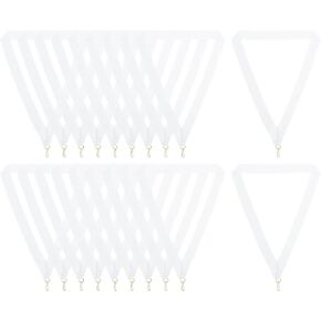 PATIKIL Award Neck Ribbons with Snap Clips, 10 Pcs Polyester Striped Medal Lanyards Ribbon for Competitions Sports Meetings Sports Party, Black
