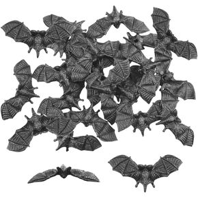 Black Bats Halloween Decoration Mini 3D Bat Plastic Toy Party Favor Artificial Bats for Crafts Creepy Scary Prank Toys