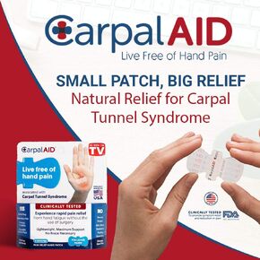 Carpal Tunnel Syndrome Relief - Self Adhesive Support for Relief (Large 10PC)