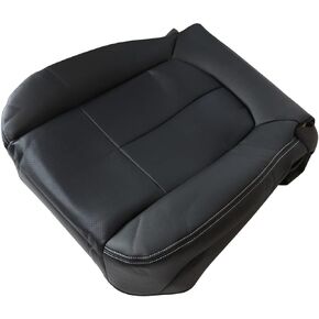 Perforated Leather Black Passenger Side Bottom Replacement Seat Cover Compatible with Ford F150 Lariat 2009 2010 2011 2012 2013 2015