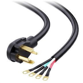 Cable Matters 4 Prong Dryer Cord 6 ft (30 AMP Appliance Power Cord with Dryer Plug, Dryer Power Cord) - 6 Feet (NEMA 14-30P to 4-Wire)
