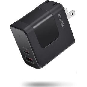 شاحن USB C PD لجهاز iPhone 15 Series iPad MacBook، شاحن حائط Sunshot 65W Max GaN USB-C بمنفذين (12W USB A + 45W USB C) مع توصيل الطاقة لأجهزة الكمبيوتر المحمولة والهواتف اللوحية والعديد من الأجهزة الأخرى. in Kuwait