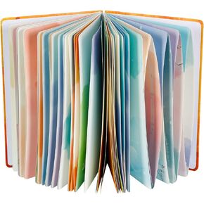 SIIXU Spiral Journals for Women, Hardcover Notebook, Colorful Blank, Large, 128 Pages, B5, 6.8"x9.8, Summer