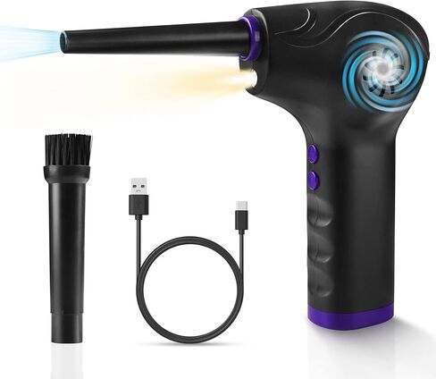 Compressed Air Duster, Double-N Electric Air Duster for Computers, 45000RPM 2 Speeds Powerful Cordless Air Duster 10000 mAh Dust Blower Compressed Air Blower for Computer Keyboard Car Cleaning in Saudi Arabia