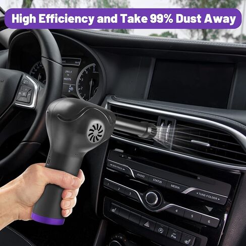 Compressed Air Duster, Double-N Electric Air Duster for Computers, 45000RPM 2 Speeds Powerful Cordless Air Duster 10000 mAh Dust Blower Compressed Air Blower for Computer Keyboard Car Cleaning in Saudi Arabia