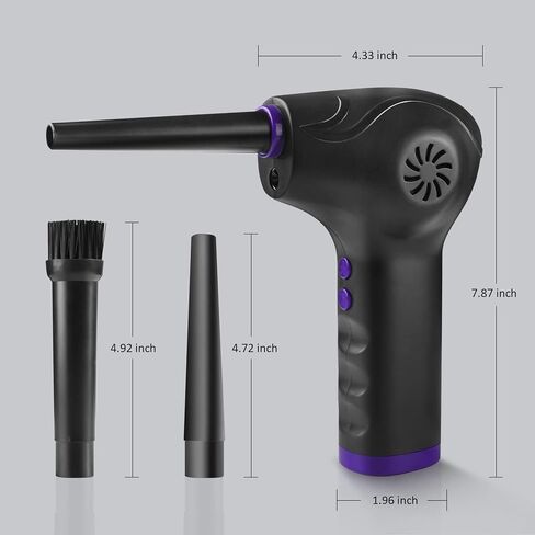 Compressed Air Duster, Double-N Electric Air Duster for Computers, 45000RPM 2 Speeds Powerful Cordless Air Duster 10000 mAh Dust Blower Compressed Air Blower for Computer Keyboard Car Cleaning in Saudi Arabia