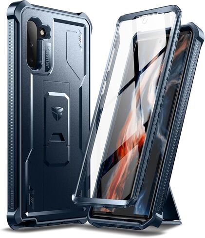 Dexnor for Samsung Galaxy Note 10 Case, [Built in Screen Protector and Kickstand] Heavy Military Grade Protection Shockproof Protective Cover for Samsung Galaxy Note 10,Black in Saudi Arabia