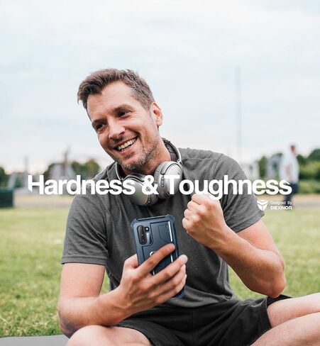 Dexnor for Samsung Galaxy Note 10 Case, [Built in Screen Protector and Kickstand] Heavy Military Grade Protection Shockproof Protective Cover for Samsung Galaxy Note 10,Black in Saudi Arabia