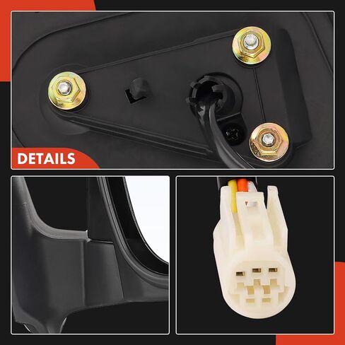 A-Premium Passenger Side Power Door Mirror - Compatible with Toyota Tacoma 2012 2013 2014 2015 - Non-Heated Manual Folding Black Outside Rear View Mirror - Replace# 8791004201 in Saudi Arabia