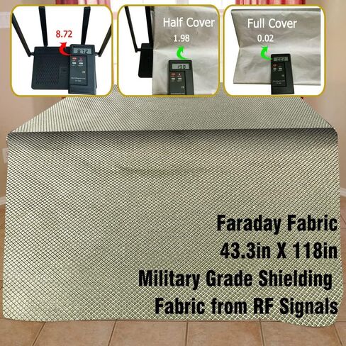 Faraday Fabric 43.3in * 118in, Conductive Fabric Made from Copper and Nickle Faraday Fabric, Military Grade Material DIY for Protection from Bad in Saudi Arabia