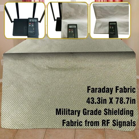Faraday Fabric 43.3in * 118in, Conductive Fabric Made from Copper and Nickle Faraday Fabric, Military Grade Material DIY for Protection from Bad in Saudi Arabia