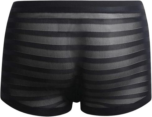 SweatyRocks Men's Sheer Mesh Mid Rise Breathable Boxer Briefs Underwear in Saudi Arabia