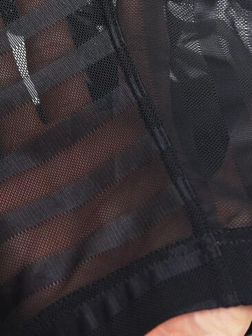 SweatyRocks Men's Sheer Mesh Mid Rise Breathable Boxer Briefs Underwear in Saudi Arabia