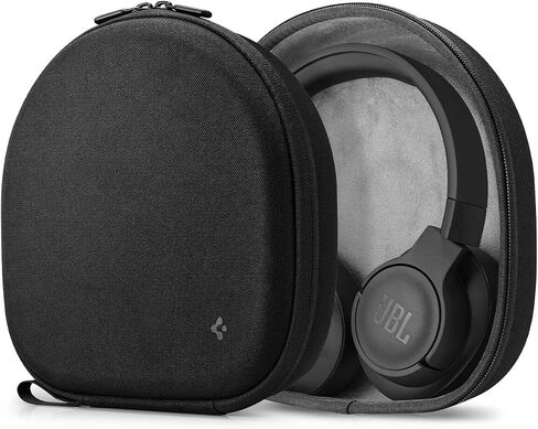 Spigen Klasden Pouch Universal Headphones Case Designed for JBL Live 400BT / 460NC / 660NC / 650BTNC / 500BT and JBL Tune 500BT / 510BT / 520BT / 560BT / 660NC / 710BT / 720BT / 760BT - Black in Saudi Arabia