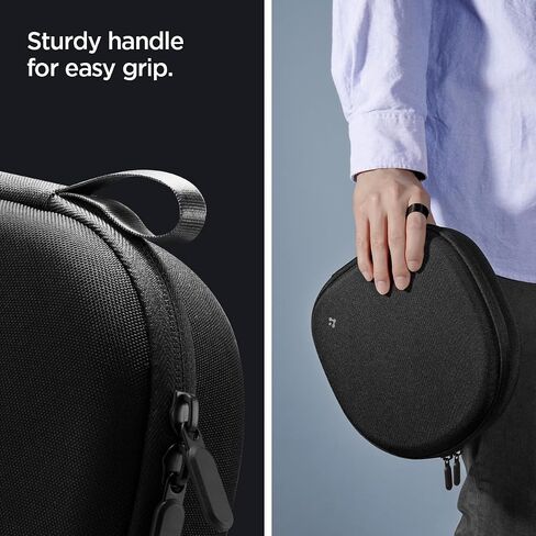 Spigen Klasden Pouch Universal Headphones Case Designed for JBL Live 400BT / 460NC / 660NC / 650BTNC / 500BT and JBL Tune 500BT / 510BT / 520BT / 560BT / 660NC / 710BT / 720BT / 760BT - Black in Saudi Arabia
