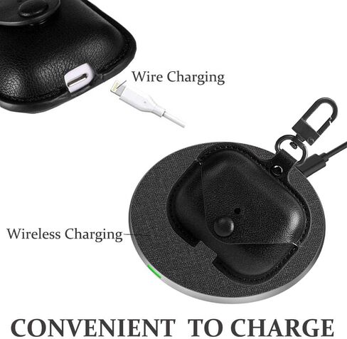 VOMA for AirPods 3rd Generation Case (2021), Genuine Leather Protective Case Skin Cover with Keychain and Lock for Apple Airpods 3 Case Women Men #Black in Saudi Arabia