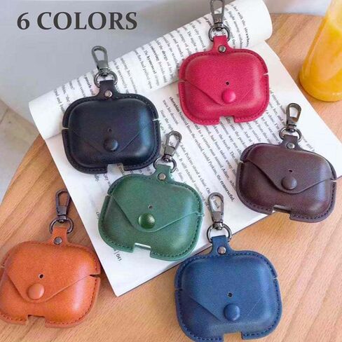 VOMA for AirPods 3rd Generation Case (2021), Genuine Leather Protective Case Skin Cover with Keychain and Lock for Apple Airpods 3 Case Women Men #Black in Saudi Arabia