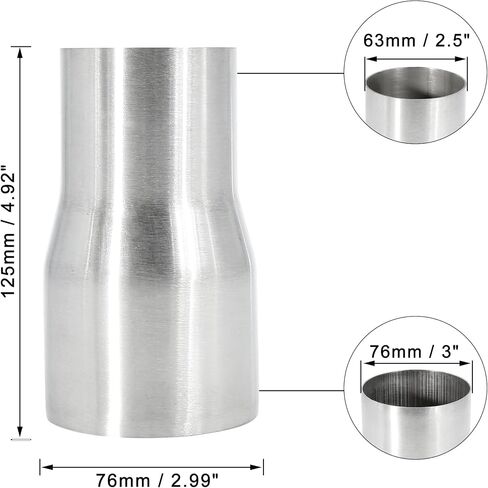 X AUTOHAUX 2pcs 2.5" ID 3" OD Car Universal Exhaust Pipe to Component Adapter Reducer Connector in Saudi Arabia
