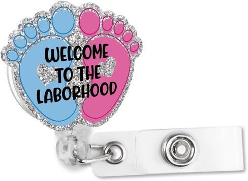 It's What's Inside That Counts Retractable Glitter Badge Reel with Alligator Clip, Funny Ultrasound Badge Holder Gift for L&D RN OB Midwife Maternity Doctor Nurse Obstetrics, Sonographer Gift in Kuwait