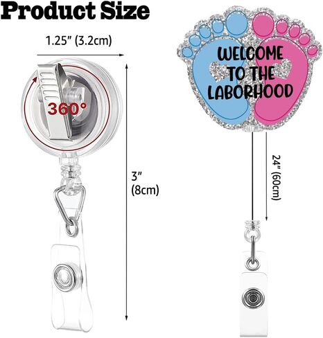 It's What's Inside That Counts Retractable Glitter Badge Reel with Alligator Clip, Funny Ultrasound Badge Holder Gift for L&D RN OB Midwife Maternity Doctor Nurse Obstetrics, Sonographer Gift in Kuwait