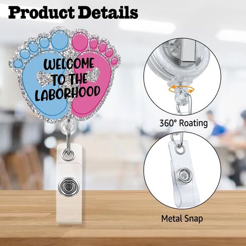 It's What's Inside That Counts Retractable Glitter Badge Reel with Alligator Clip, Funny Ultrasound Badge Holder Gift for L&D RN OB Midwife Maternity Doctor Nurse Obstetrics, Sonographer Gift in Kuwait
