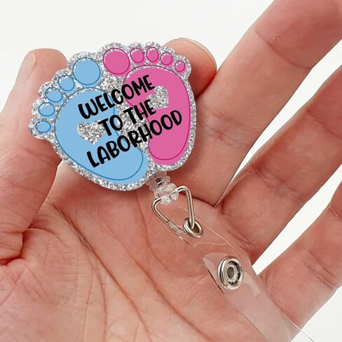 It's What's Inside That Counts Retractable Glitter Badge Reel with Alligator Clip, Funny Ultrasound Badge Holder Gift for L&D RN OB Midwife Maternity Doctor Nurse Obstetrics, Sonographer Gift in Kuwait
