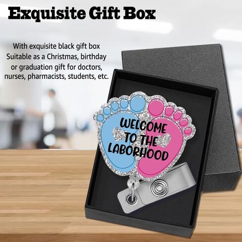 It's What's Inside That Counts Retractable Glitter Badge Reel with Alligator Clip, Funny Ultrasound Badge Holder Gift for L&D RN OB Midwife Maternity Doctor Nurse Obstetrics, Sonographer Gift in Kuwait