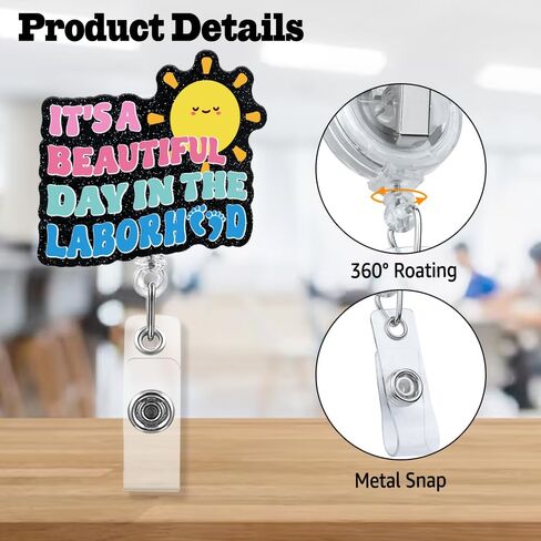 It's What's Inside That Counts Retractable Glitter Badge Reel with Alligator Clip, Funny Ultrasound Badge Holder Gift for L&D RN OB Midwife Maternity Doctor Nurse Obstetrics, Sonographer Gift in Kuwait
