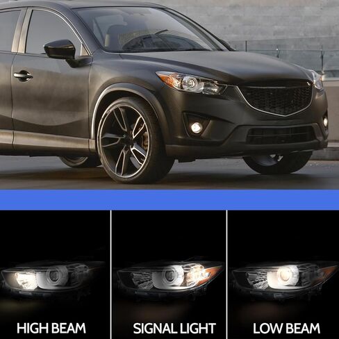 مجموعة المصابيح الأمامية Sunhua مناسبة لطراز هالوجين 2013-2016 Mazda CX-5، مصباح أمامي بديل لجهاز عرض الهالوجين من المصنع، جانب السائق والراكب in Kuwait