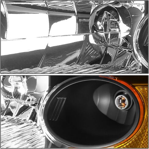 DNA Motoring HL-OH-HC01-BK-AM Black Amber Headlights Replacement Compatible with 01-03 Honda Civic in Saudi Arabia