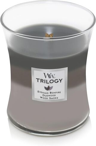 WoodWick Medium Hourglass Candle, Amethyst Sky - Premium Soy Blend Wax, Pluswick Innovation Wood Wick, Made in USA in Saudi Arabia