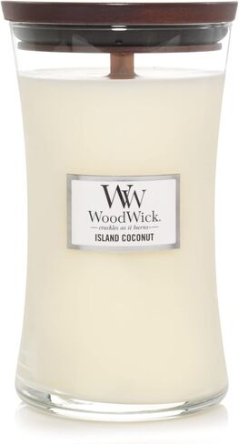 WoodWick Medium Hourglass Candle, Amethyst Sky - Premium Soy Blend Wax, Pluswick Innovation Wood Wick, Made in USA in Saudi Arabia