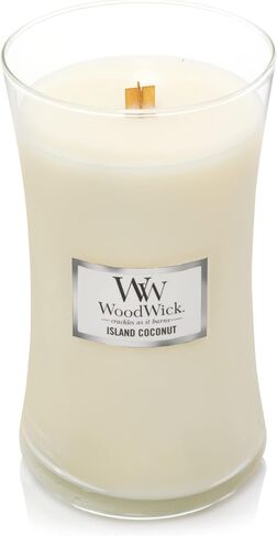 WoodWick Medium Hourglass Candle, Amethyst Sky - Premium Soy Blend Wax, Pluswick Innovation Wood Wick, Made in USA in Saudi Arabia