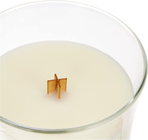 WoodWick Medium Hourglass Candle, Amethyst Sky - Premium Soy Blend Wax, Pluswick Innovation Wood Wick, Made in USA in Saudi Arabia