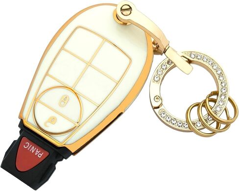 Key Fob Cover for Dodge Ram 1500 2500 3500 Journey Grand Caravan Charger Durango Challenger Magnum Jeep Grand Cherokee with Keychain (for Dodge B Black) in Saudi Arabia