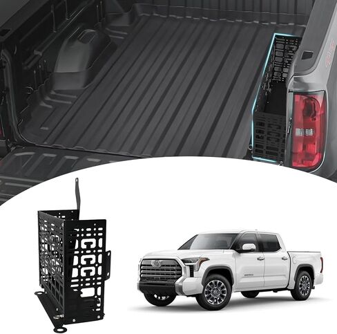 صندوق تخزين سرير الشاحنة Sze لعام 2022 سلة أدوات Toyota Tundra لسرير الشاحنة الصغيرة ملحقات منظم التخزين الخلفي للسيارة الداخلية لشاحنة الالتقاط الجانب الأيمن مقاوم للماء in Kuwait
