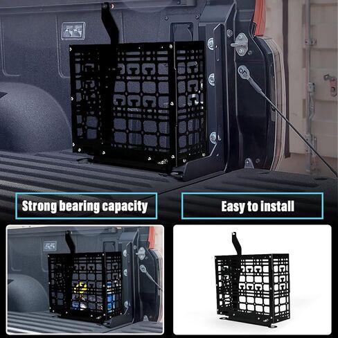 صندوق تخزين سرير الشاحنة Sze لعام 2022 سلة أدوات Toyota Tundra لسرير الشاحنة الصغيرة ملحقات منظم التخزين الخلفي للسيارة الداخلية لشاحنة الالتقاط الجانب الأيمن مقاوم للماء in Kuwait