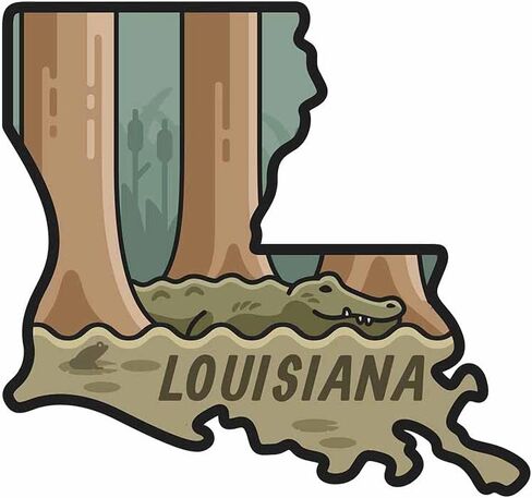 Louisiana State Sticker, Weatherproof Vinyl Sticker in Saudi Arabia