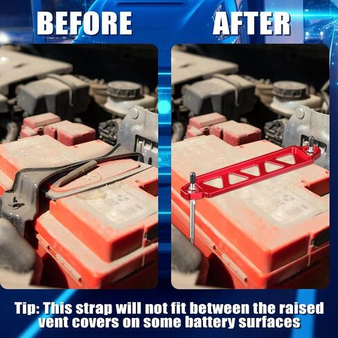 2 Sets Car Battery Hold Down Bracket Battery Tie Down Aluminum Alloy Car Battery Hold Lock Accessories Kit Mount Bracket with 10in J Bolts in Saudi Arabia