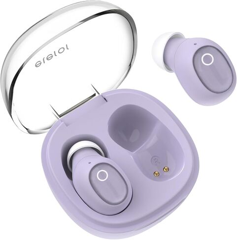 Wireless Earbuds for Small Ears Women Men, Purple Bluetooth Earbuds for Small Ear Canals, Mini Ear Buds Wireless Bluetooth Earphone for iPhone, Android Earbuds Wireless Bluetooth Mic in Kuwait
