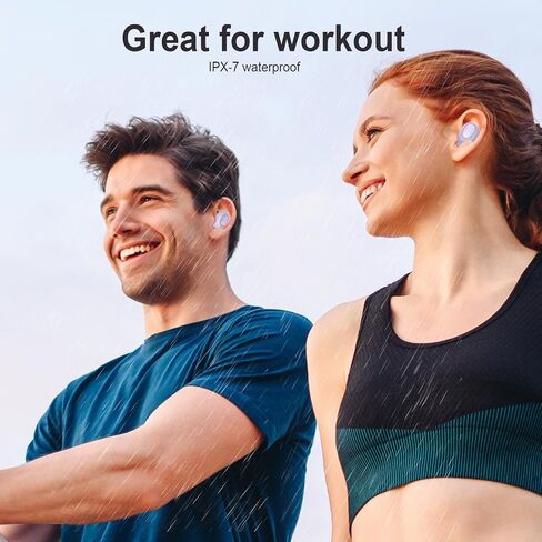 Wireless Earbuds for Small Ears Women Men, Purple Bluetooth Earbuds for Small Ear Canals, Mini Ear Buds Wireless Bluetooth Earphone for iPhone, Android Earbuds Wireless Bluetooth Mic in Kuwait