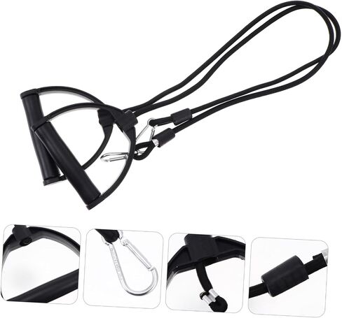 Toddmomy 1 Pair Fitness Pull Rope Exercise Belt Accessories for Men Workout Belt Stepper Pull Rope Stepper Resistance Bands Stair Steppers for Stepper Pull Bands Exercising Belts Black Man in Saudi Arabia