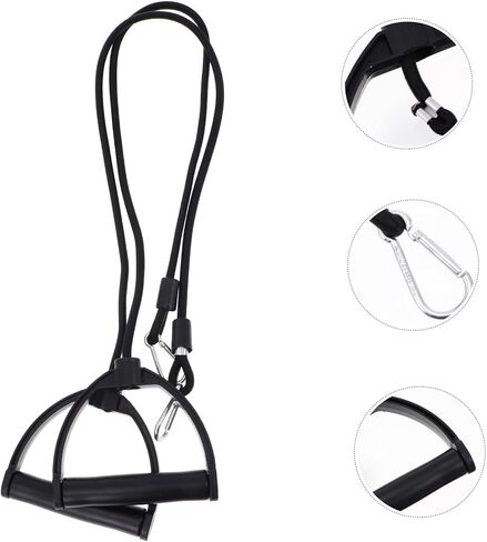 Toddmomy 1 Pair Fitness Pull Rope Exercise Belt Accessories for Men Workout Belt Stepper Pull Rope Stepper Resistance Bands Stair Steppers for Stepper Pull Bands Exercising Belts Black Man in Saudi Arabia