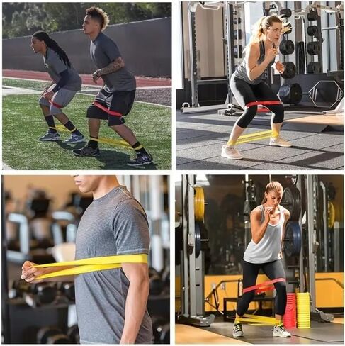 Resistance Bands: Workout Essentials for Women and Men - 5 Set of Stretch Bands for Booty Legs, Pilates Flexbands in Saudi Arabia