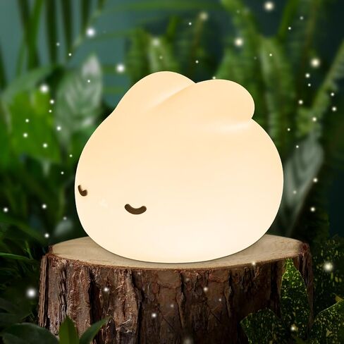 Bunny Night Light for Kids,7 Color RGB Gradient Cute Night Light Child Companion Rechargeable Bunny Night Light,Cute Silicone Baby Lamp,Sleep Reassurance Lamps Can be Used for Breastfeeding in Saudi Arabia