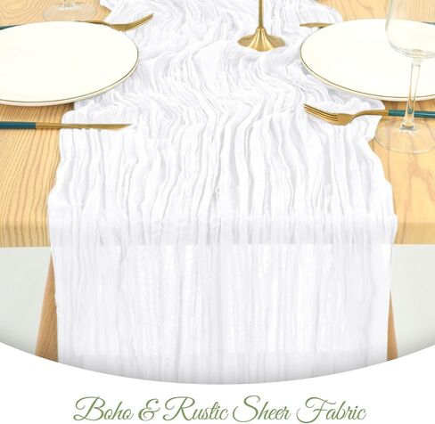 16 Pack Cheesecloth Table Runner 35x70 Inch Sage Green Table Runner Rustic Boho Gauze Cheese Cloth Table Runner Romantic Sheer Table Runner for Wedding Reception Party Bridal Shower Table Decor in Kuwait