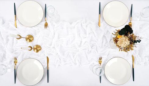 16 Pack Cheesecloth Table Runner 35x70 Inch Sage Green Table Runner Rustic Boho Gauze Cheese Cloth Table Runner Romantic Sheer Table Runner for Wedding Reception Party Bridal Shower Table Decor in Kuwait