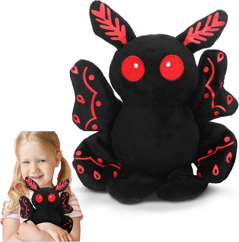 Jenaai Christmas Mothman Plush Toys Gifts Stuffed Baby Mothman Decoration Creepy Costume Accessory Supplies Christmas Party Gifts Stocking Stuffers for Boys Girls(Moth) in Saudi Arabia
